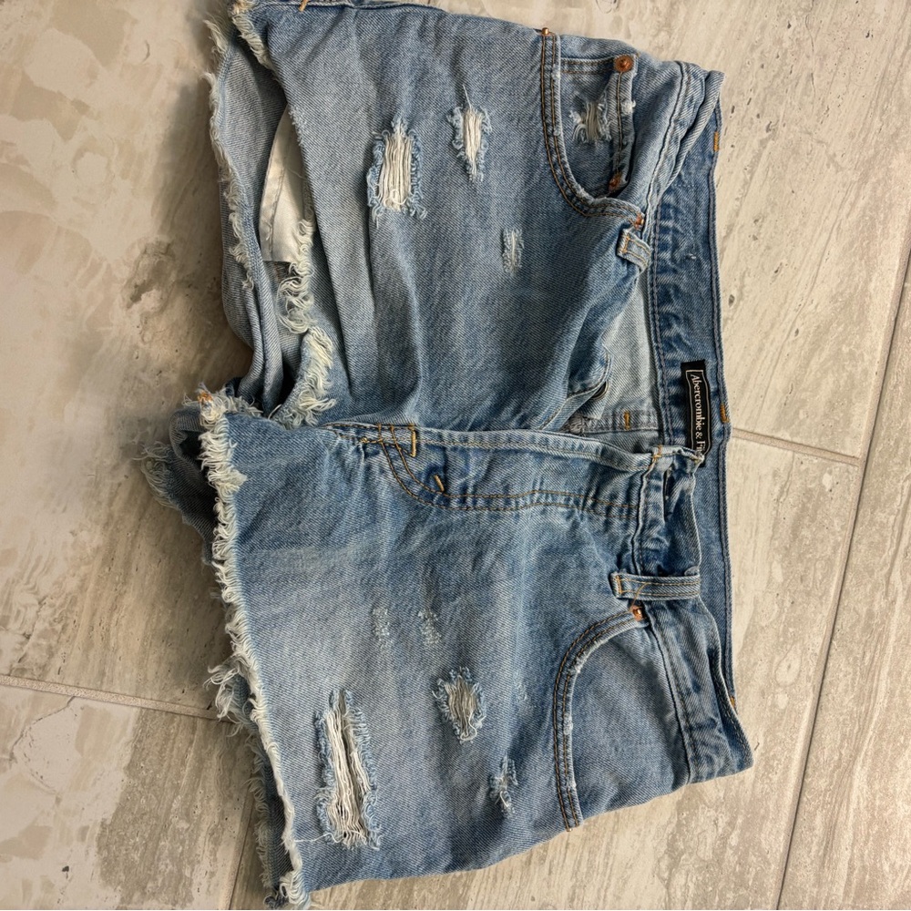 Abercrombie and Fitch Distressed Denim Shorts